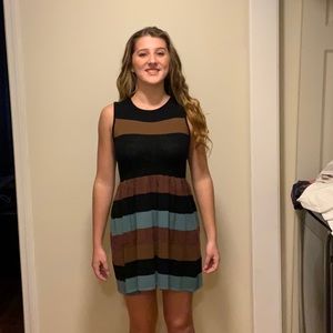 SWEATER MINI DRESS STRIPED